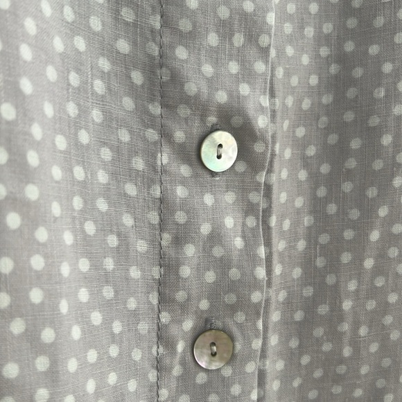 Rachel Zoe lavender pale grey polka dot linen skirt size 4 - Picture 3 of 7